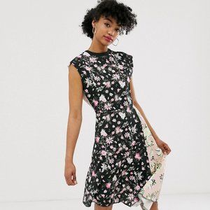 Cheap Monday Roses Are Dread Mixed Print Dress
